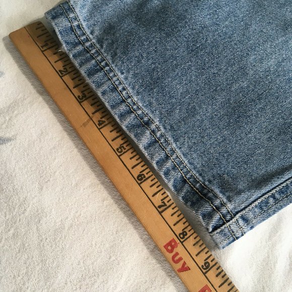 #59 Reliq Industries Denim Blue Wash Jeans Straight Hem High Rise Men's Size 36 - Picture 8 of 11